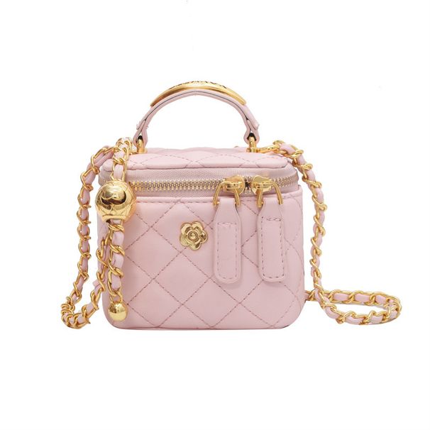 Ženska moda, mala zlatna kugla, lanac, tekstura, šminka, elegancija, ručna kutija, Han ventilator, dijagonalno rašireno_voghion.com