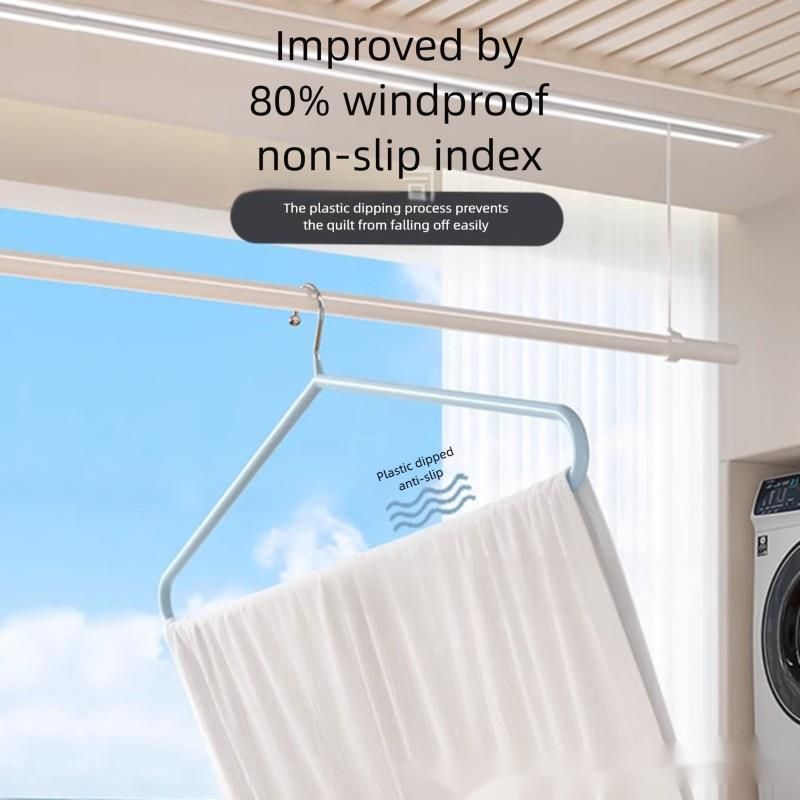 Stendibiancheria extra large, spesso e resistente per trapunte e lenzuola, solido appendiabiti per balcone_voghion.com