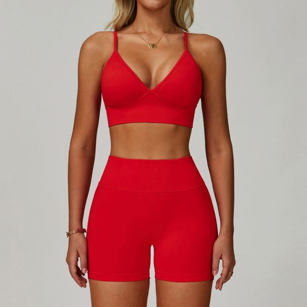 Seamless High-Waist Yoga Set - 3-Piece Workout Outfit For Women, Moisture-Wicking & Tummy Control, Perfect For Running, Gym & Outdoor Activities_voghion.com