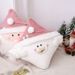 Festive Christmas Throw Pillow Covers – 3D Santa & Snowman Designs (Pink European-Style Decorative Cushion Covers, Core Not Included)_voghion.com