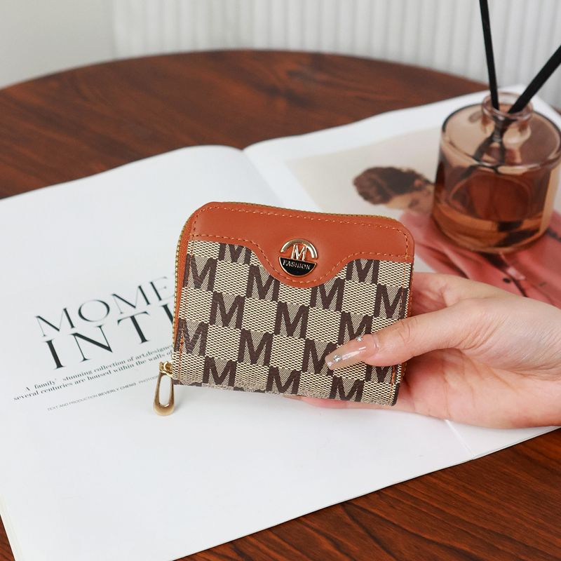 Women's Bags New Letter Wallet Women's Short High End Niche Zipper Coin Purse Mini Wallet Card Holder_voghion.com
