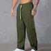 Corduroy Autumn American Style Casual Cargo Pants Men's Versatile Loose Wide-Leg Trousers_voghion.com