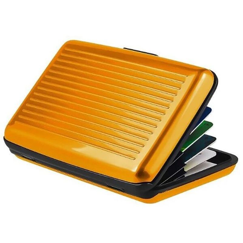 Anti-Magnetic Rfid Alluminio Metallo Borse per carte bancarie Porta carte d'identità Porta biglietti da visita di credito Pratica scatola per carte cromatiche per uomo Donna_voghion.com