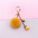 Chaveiro criativo com pingente de bolsa, chaveiro fofo com borla, cor de fruta, bola de pelo, chaveiro de carro, bolsa, pingente, pelúcia, pequeno, acessórios para presente_voghion.com
