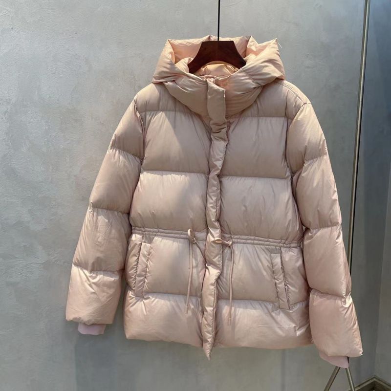 Damen Winter Wattierte Pufferjacke mit schmaler Taille - Modischer Steppmantel in Schwarz, Weiß, Braun & Pink (Größen M-XXXL)_voghion.com