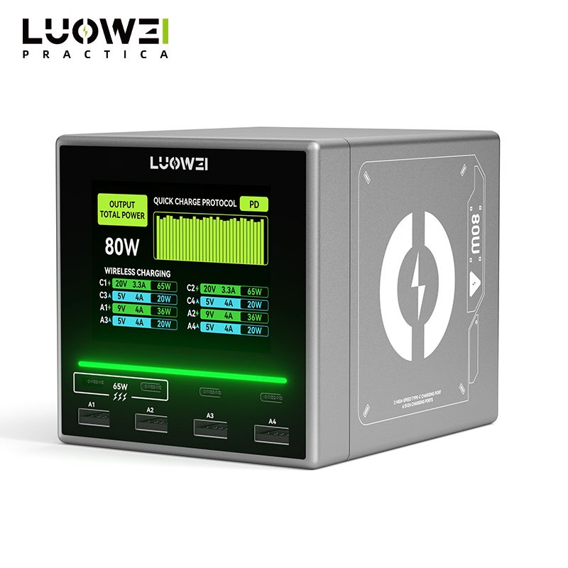 Raptor Multi-Port-Farbbildschirm-Ladegerät mit Echtzeitanzeige_voghion.com