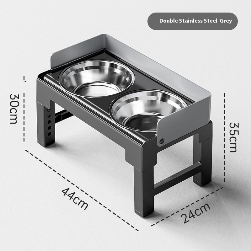 Gamelle de levage pour animaux de compagnie avec angle de hauteur réglable, protection du cou du chien, gamelle pour chat, anti-basculement, adaptée pour_voghion.com
