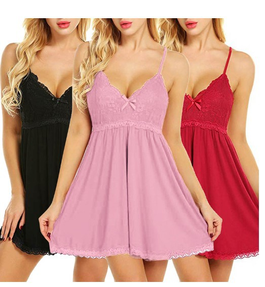 Spitzenunterwäsche Damen Perspektive Nachtwäsche, Fett mm Plus Size Camisole Rock Set_voghion.com
