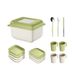 Nordic Style Outdoor Camping Stapelbare Lagerung Tragbares Mehrpersonengeschirrset Frühlingsausflug Bento Box Picknick_voghion.com