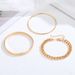 Cuban Chain Multi-layer Jewelry For Women Geometric Metal Bracelet 3-piece Set_voghion.com