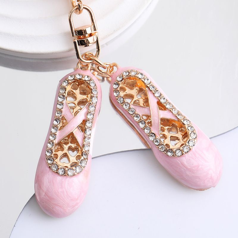 Ballet Shoes With Rhinestone Key Chain New Girls Schoolbag Pendant Children's Day Gift Accessories_voghion.com