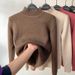 One-piece Fabric Fleece Sweater For Women Winter 2025 New Thickened Half-high Collar Base Layer Trendy_voghion.com