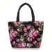 Mini Floral Print Handbag,Flower Embroidery Canvas Tote Ethnic Style Shoulder Bag, Large Capacity Handbag For Women_voghion.com