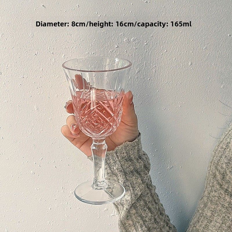 European Style Tall Ins Threaded Red Wine Champagne Whiskey Glass Cocktail Cup_voghion.com