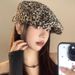 hottie Leopard Print Avant-garde Women's Summer Thinni Design Fashion Beret Duck Tongue Cap_voghion.com