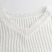 Oversized V-Neck Off-Shoulder Sweater – Long Sleeve Knit Top For Women (S-XL, White & Color-Block)_voghion.com