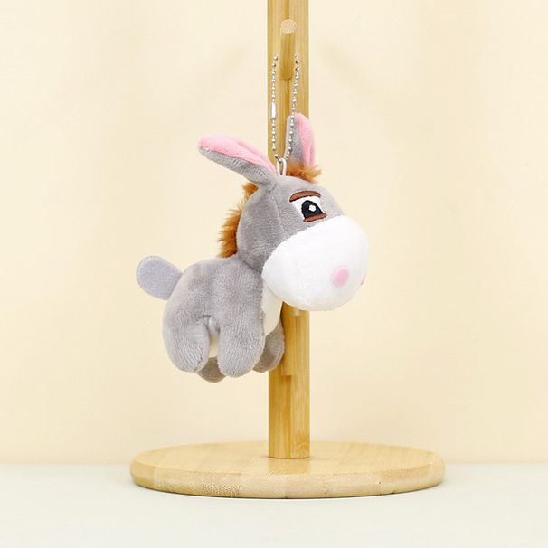 Adorabile portachiavi di peluche a forma di asino, grazioso ciondolo a forma di cavallo, regalo perfetto per adulti e bambini._voghion.com