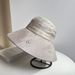 Veil Embroidered Bucket Hat Big Brim Sun Hat_voghion.com