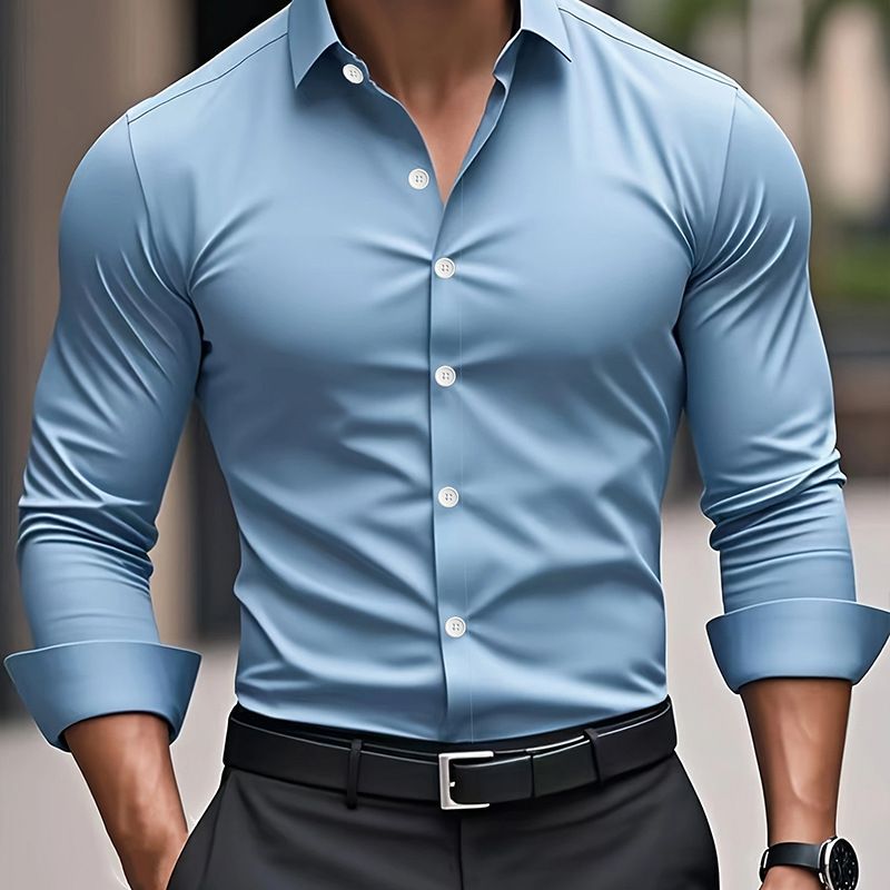 Men's Clothing Fashion Casual Clothing Popular Long Sleeved Shirts_voghion.com