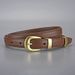 Ceinture fine en cuir véritable pour femme avec boucle à aiguille en alliage, avec un sens haut de gamme, à la mode et décorative polyvalente_voghion.com