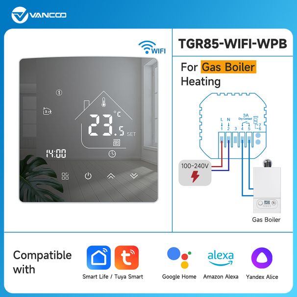 Tuya Smart Hom Tmpratur Controllr Room Warm or Wifi Thrmostat for Boilr/Actuator/Elctric Hating with Alxa_voghion.com