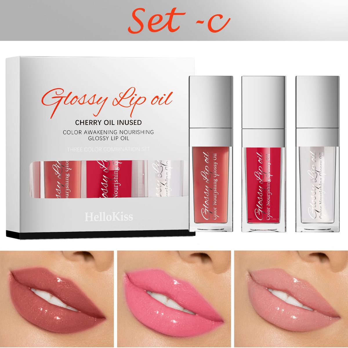 Neues Make-up-Produkt Hellokiss Lippenbalsam Set Edition und Feuchtigkeitsspiegel Dreierpack Lippenstift_voghion.com