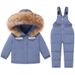 Winter-Schneeanzug-Set für Kinder – warme Jacke und Hose mit Kapuze und abnehmbarem Schritt, weiche Daunenfederfüllung für Kleinkinder und Säuglinge_voghion.com