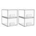 Organiseur de tiroirs de rangement en acrylique - Présentoir de bureau transparent à 3 niveaux pour maquillage, bijoux et fournitures de bureau (empilable et résistant aux rayures)_voghion.com