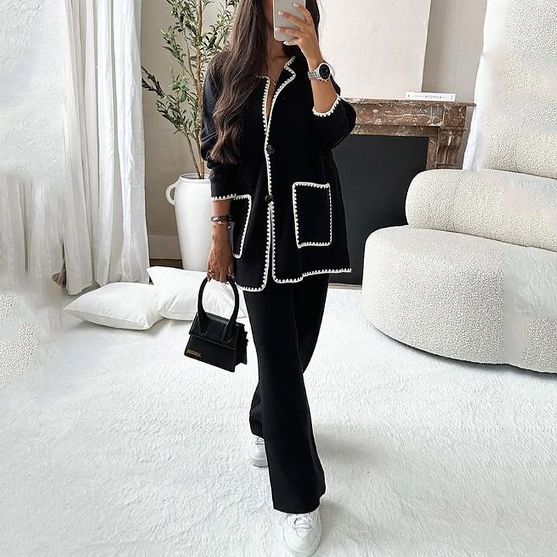 Women's Clothing Casual Loose Solid Color Two-piece Set_voghion.com