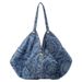 New Spring/Summer 2025 Casual High-end Embroidered Laid-back Style Denim Large-capacity Ladies' Handbag, Fashionable And Versatile, Casual And Daily_voghion.com