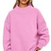 Women's sweatshirt long sleeve turtleneck pullover sweatshirt casual sweatshirt fleece top_voghion.com