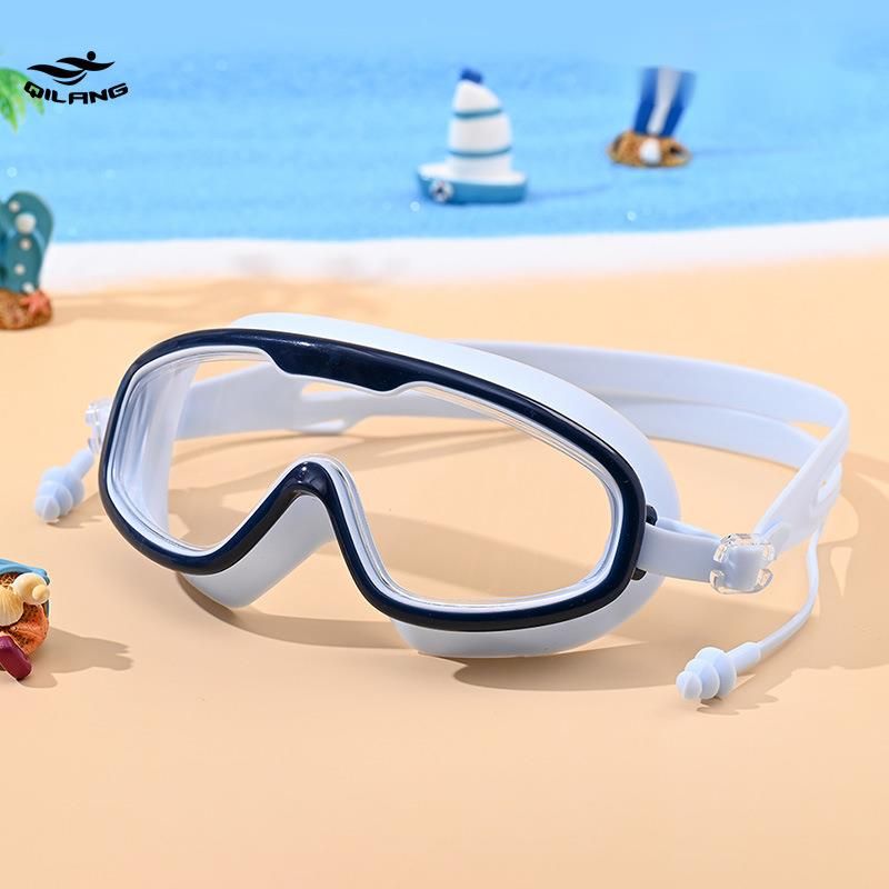 Kinder-Schwimmbrille für Jungen und Mädchen, HD, Antibeschlag, wasserdicht, großer Rahmen, Brille für Pool, professionelle Schwimm- und Tauchausrüstung_voghion.com