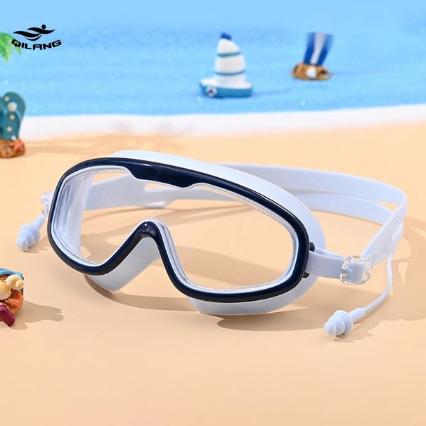 Kinder-Schwimmbrille für Jungen und Mädchen, HD, Antibeschlag, wasserdicht, großer Rahmen, Brille für Pool, professionelle Schwimm- und Tauchausrüstung_voghion.com