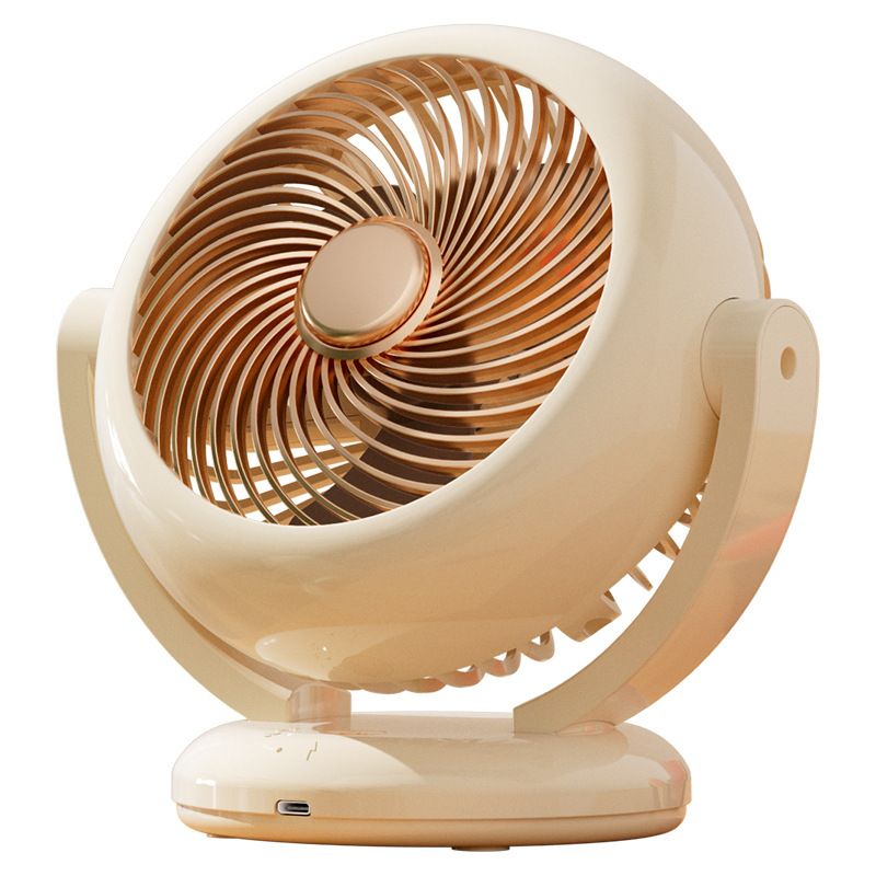 2025 New Mini Oscillating Rechargeable Long Battery Life Portable Small Desktop USB Fan_voghion.com