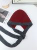 uth Winter Series For Women, Warm Ear Protection Balaclava, Large Head Circumference, Face Slimming, Color-Block Knitted_voghion.com