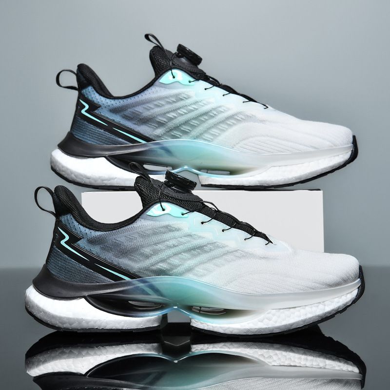 Designer Fashion Running Herren Schnürschuhe Frühling und Herbst Popcorn Stoßdämpfende Jugend Spinning Button Sportschuhe_voghion.com