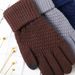 Zhuoxinder 1 Pair Wanter Männer Fraen Stricken Touch-Écran Rutsch Handschuesch Warmer Wanter-Schwaarz_voghion.com