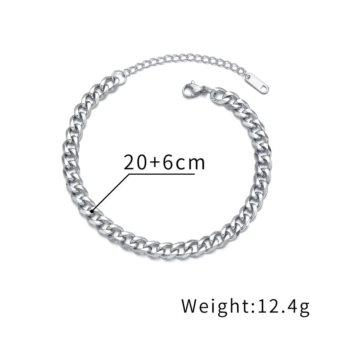 Minimalist Titanium Steel Men's Cuban With Chain Personalized DIY Laser Name Plate Bracelet_voghion.com
