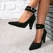 Schwarze High Heels für Damen, modische Schnürschuhe mit Schnalle, High Heels, spitze Zehenpartie, besonderer Absatz, High Heels, Damenschuhe, Pantoletten_voghion.com