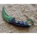 Karambit Knife Trainer – nóż treningowy ze stali nierdzewnej z pochwą dla początkujących – w 100% bezpieczne narzędzie treningowe (zielony)_voghion.com