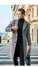 Vêtements pour hommes Manteau en laine à manches longues pour hommes britanniques Tendance manteau en laine automne et hiver_voghion.com