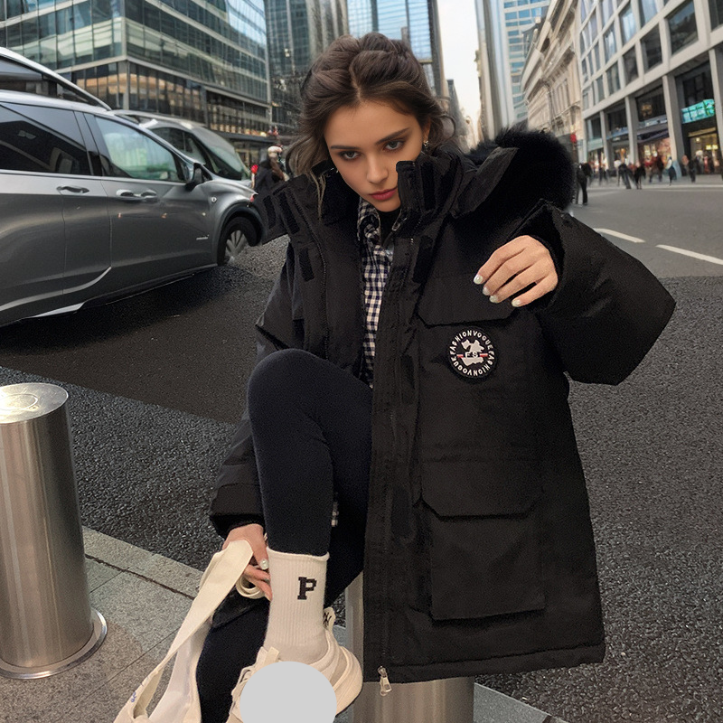 Dameskleding winter nieuwe werkkleding winterjassen katoenen jas voor dames verdikte kleine jas paar ontwerp bontkraag katoenen jas_voghion.com