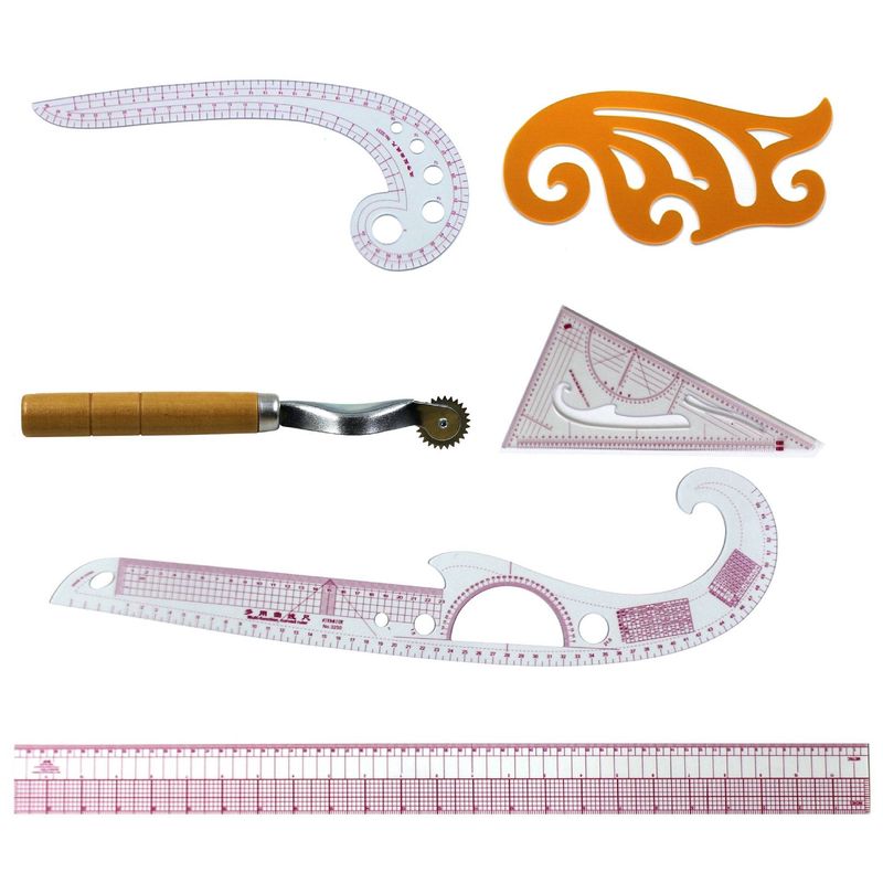 DIY Multifunctional Ruler Set Sleeve Cage Ruler, Yardage Ruler, Curve Ruler, Quilting Ruler,Sewing Ruler_voghion.com