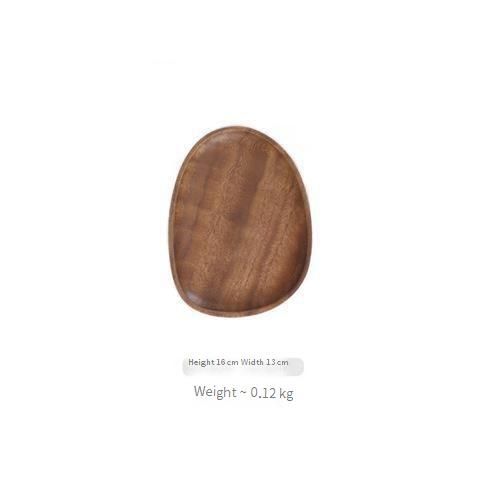Walnut Wood Rectangular Serving Tray – Japanese Style Tea Ceremony Plate For Cups Fruits Desserts & Hotel Dining (Elegant Wooden Tableware)_voghion.com