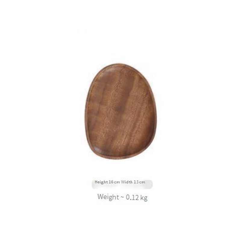 Walnut Wood Rectangular Serving Tray – Japanese Style Tea Ceremony Plate For Cups Fruits Desserts & Hotel Dining (Elegant Wooden Tableware)​_voghion.com