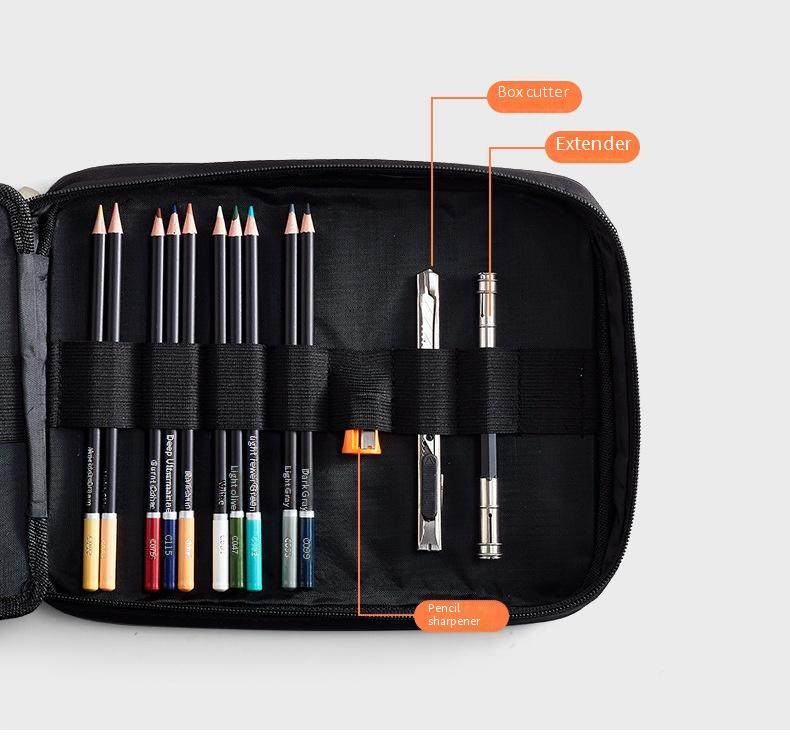 Professional 120-Color Oil-Based Colored Pencils Set For Artists & Students - Premium Wooden Case, Vibrant Pigments, 4B Soft Core For Smooth Blending_voghion.com