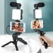 Fill Light, Microphone, Selfie Stick Set, 5-in-1 Portable Mobile Phone Tripod, Suitable For Live Streaming, Vlog, Outdoor Activities, Interviews_voghion.com