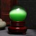 Classic Green Cat's Eye Crystal Ball Decorative Item For Home Or Office Use, Promoting Overall Health._voghion.com