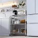 Scaffalatura portaoggetti in acciaio resistente da 1000 libbre, a 4 livelli, organizer in acciaio, per casa, cucina, ufficio, cromata (13,7' P X 29,5' L_voghion.com