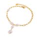 Wanxing Summer Vacation Style Beach Freshwater Pearl Paperclip Chain Anklet Simple Versatile Foot Jewelry For Women_voghion.com